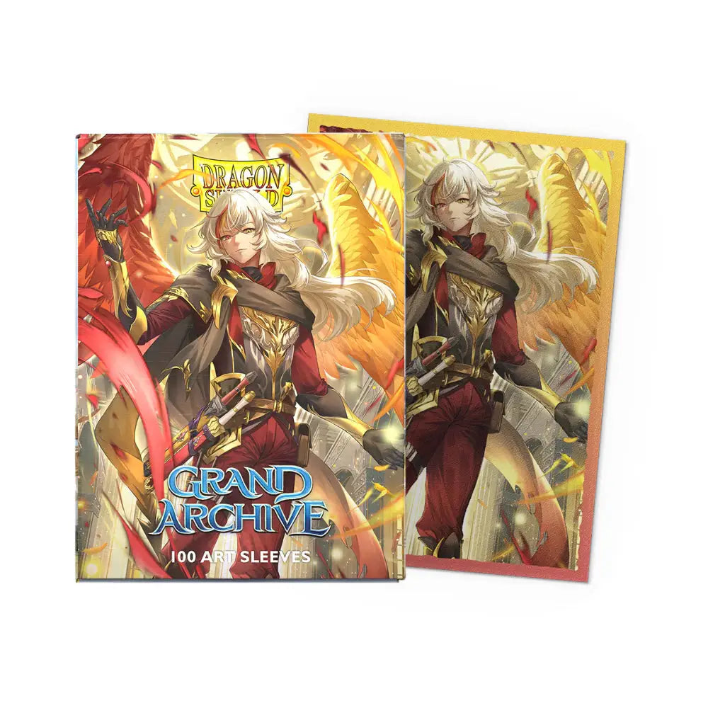 Dragon Shield Brushed Art Sleeves Box (100) - Grand Archive Azrael Archangel of Materia - Card Games