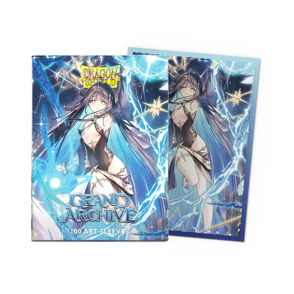 Dragon Shield Brushed Art Sleeves Box (100) - Grand Archive Raziel Archangel of Libra - Card Games