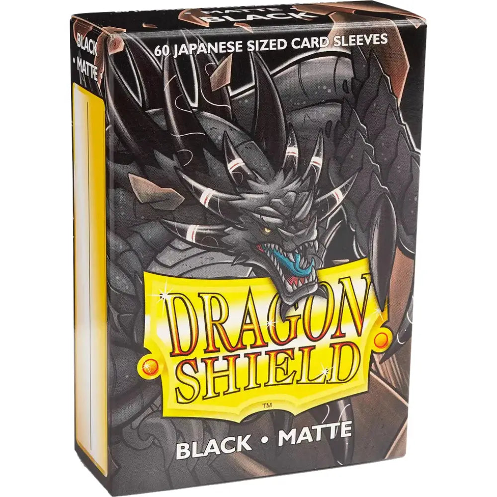 Dragon Shield Japanese Size Matte Sleeves Box (60) Sleeves Dragon Shield Black  