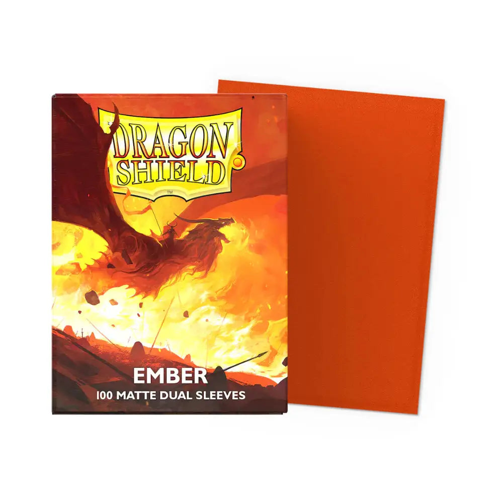 Dragon Shield Matte Dual Sleeves Box (100) - Ember - Card Games