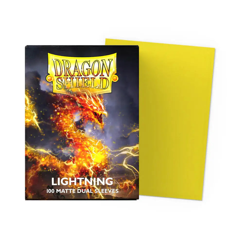 Dragon Shield Matte Dual Sleeves Box (100) - Lightning - Card Games
