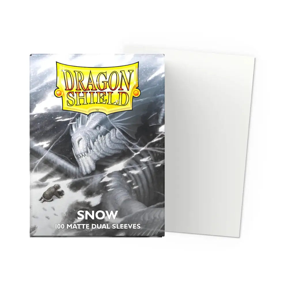 Dragon Shield Matte Dual Sleeves Box (100) Sleeves Dragon Shield Snow  
