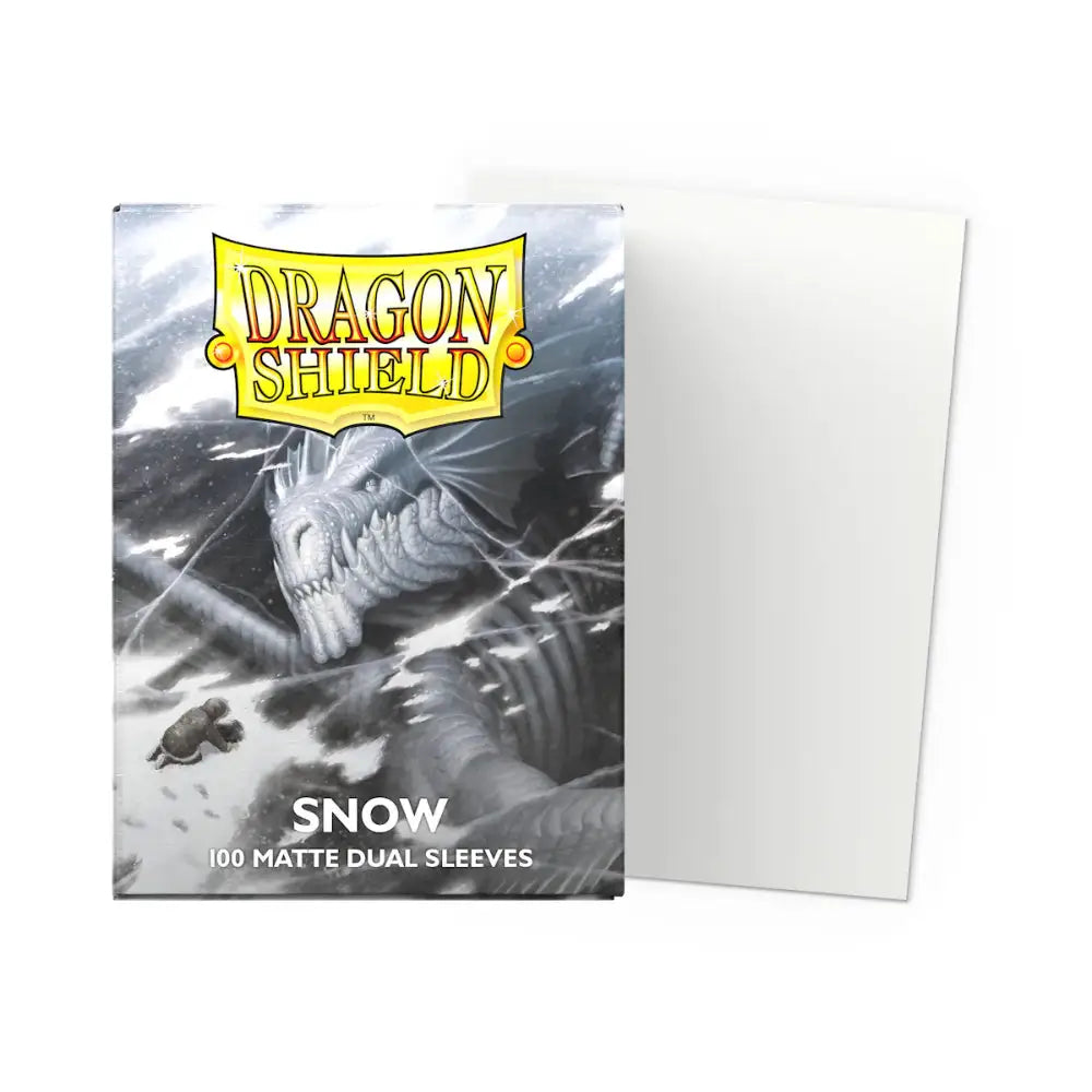 Dragon Shield Matte Dual Sleeves Box (100) - Snow - Card Games