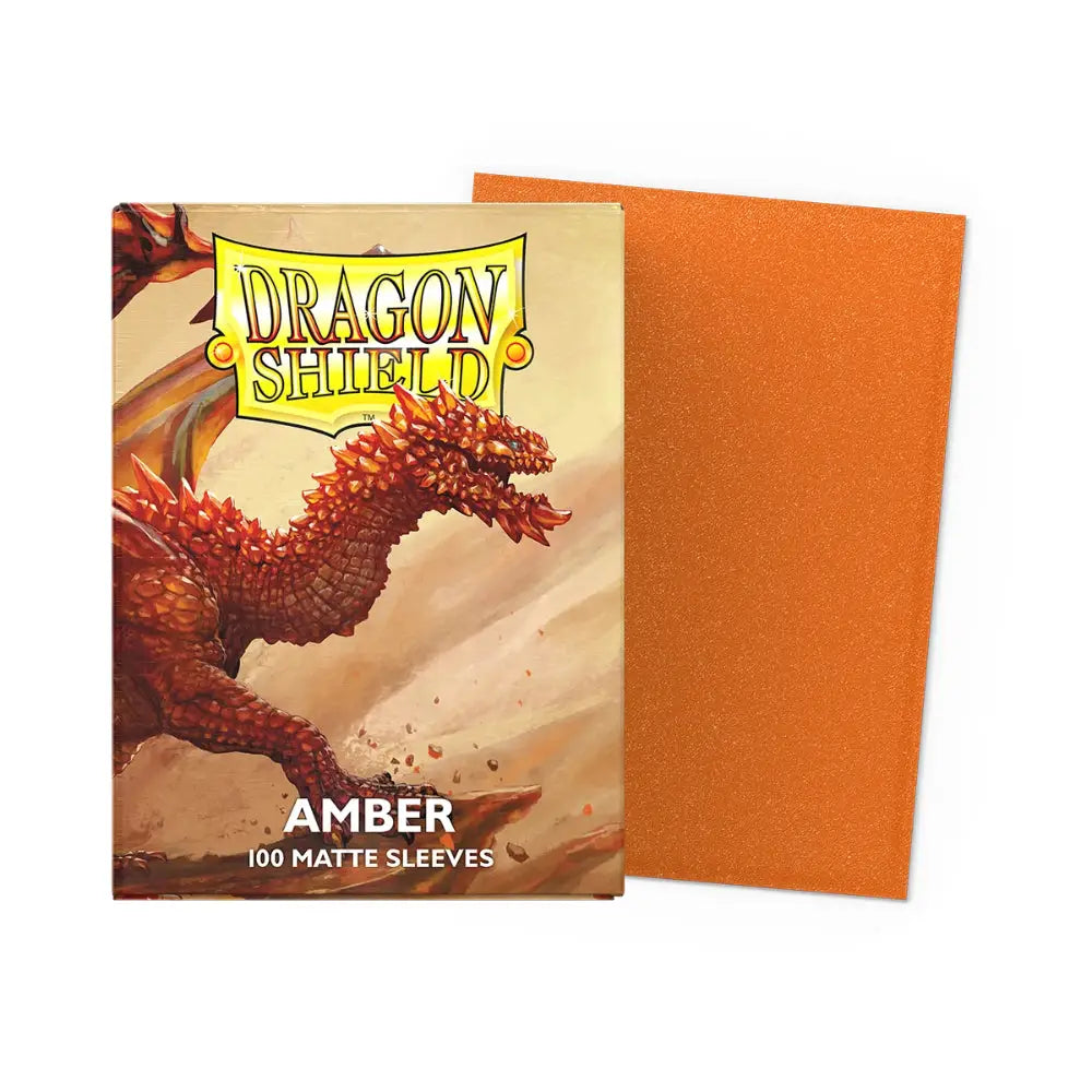 Dragon Shield Matte Sleeves Box (100) - Amber - Card Games