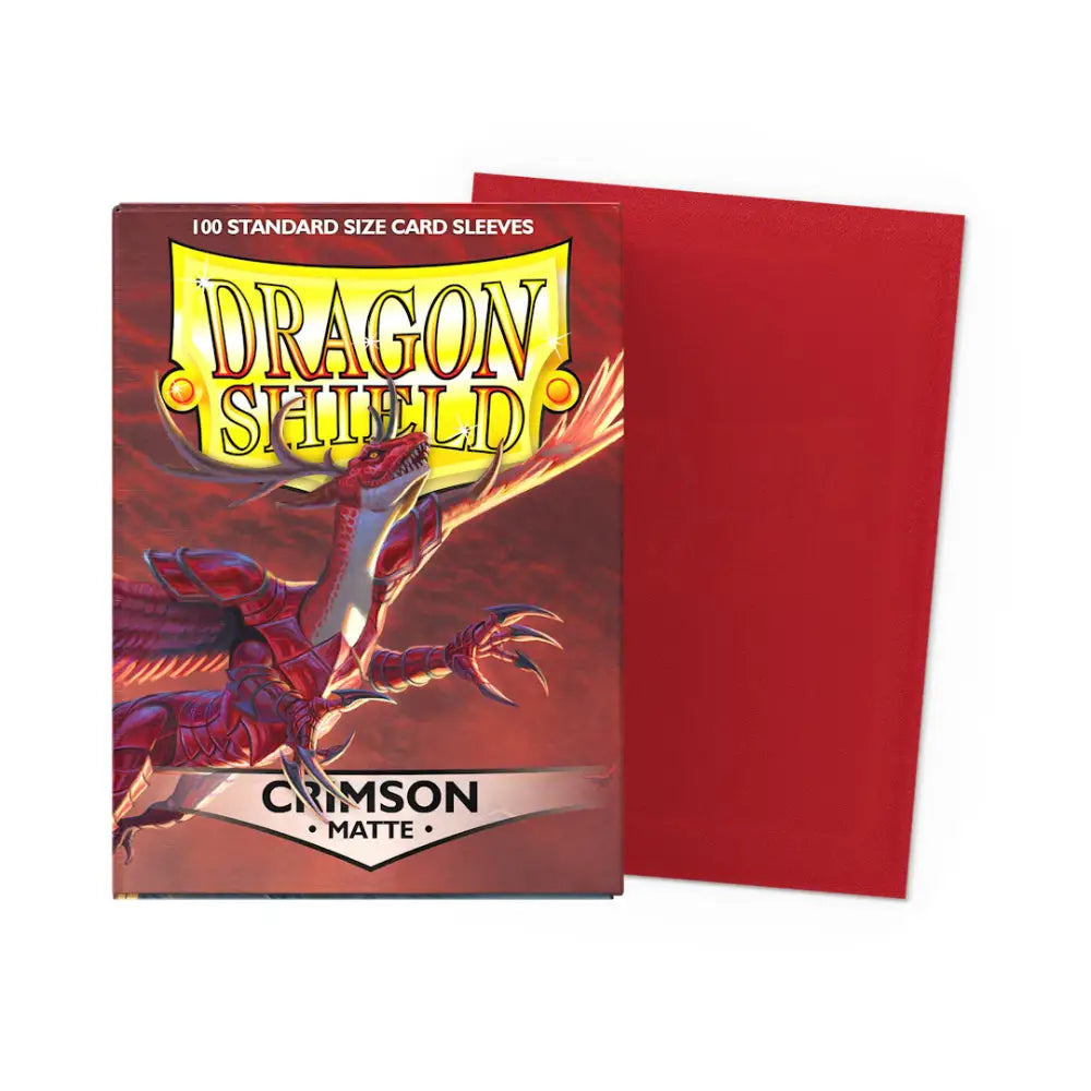 Dragon Shield Matte Sleeves Box (100) - Crimson - Card Games