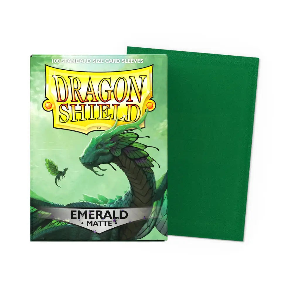 Dragon Shield Matte Sleeves Box (100) - Emerald - Card Games