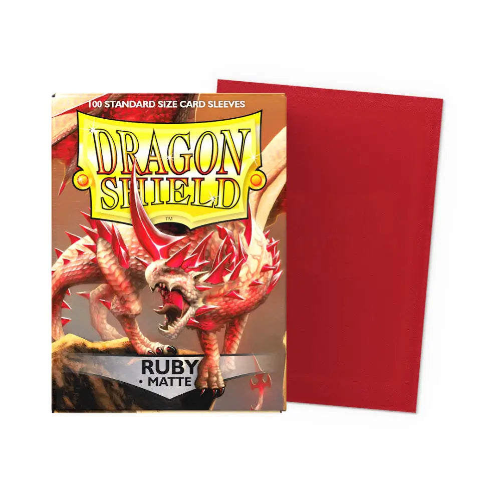 Dragon Shield Matte Sleeves Box (100) - Ruby - Card Games