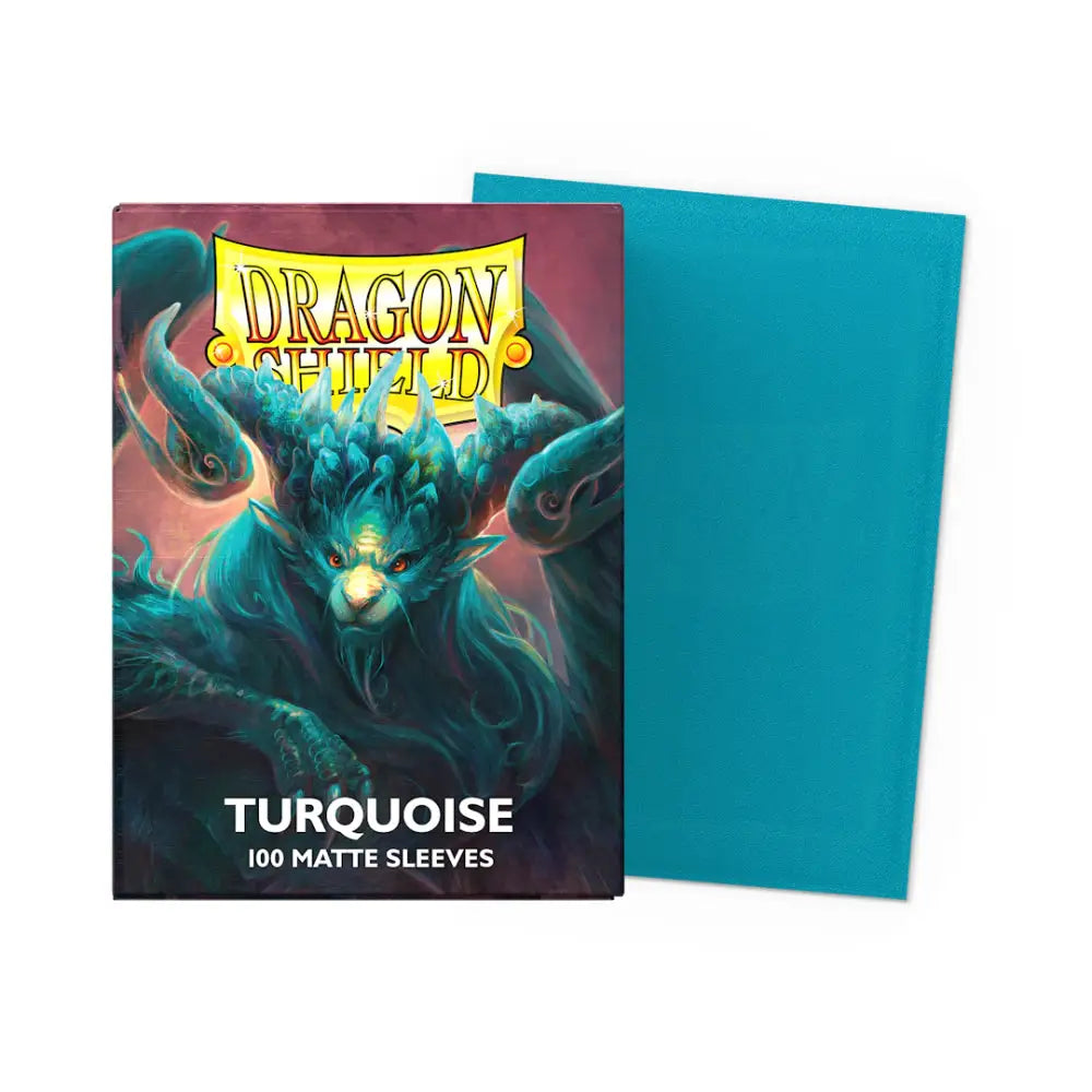 Dragon Shield Matte Sleeves Box (100) - Turquoise - Card Games