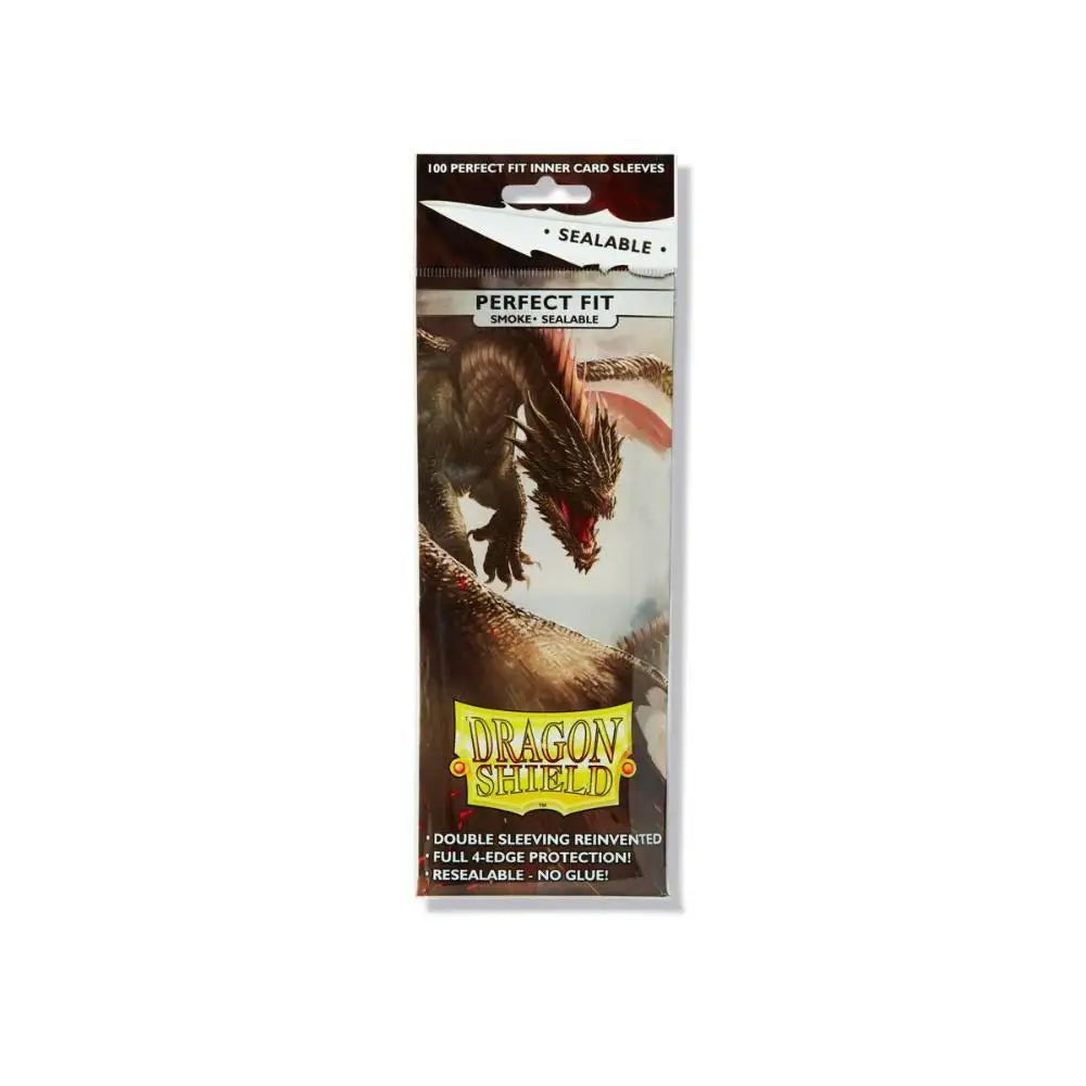 Dragon Shield Perfect Fit Sealable Smoke Sleeves (100) - Card Games