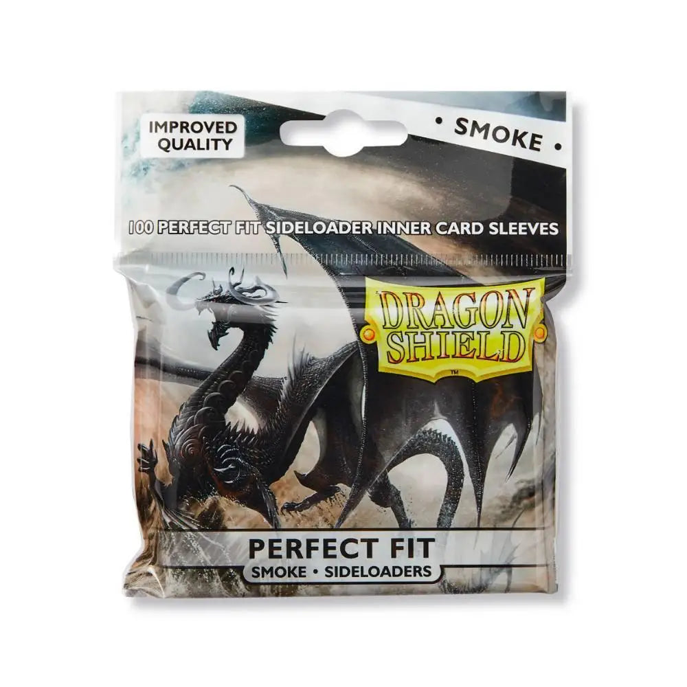 Dragon Shield Perfect Fit Smoke Sleeves Sideloading (100) - Card Games