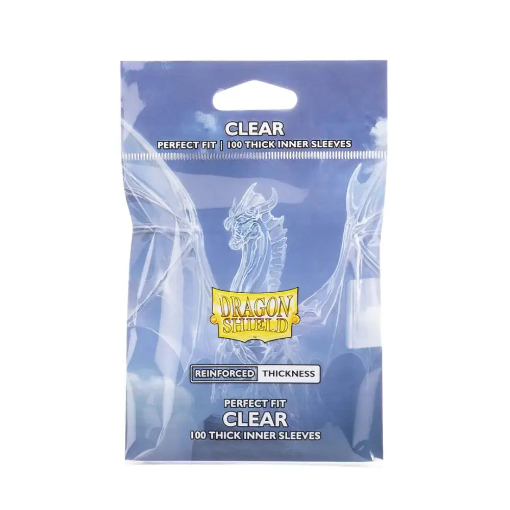 Dragon Shield Thick Perfect Fit Clear Sleeves Toploading (100) - Card Games
