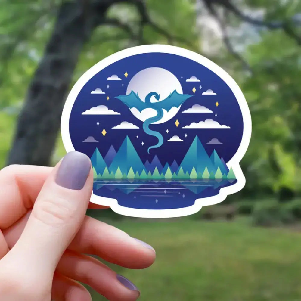Dragon Skyscape Sticker - Gifts