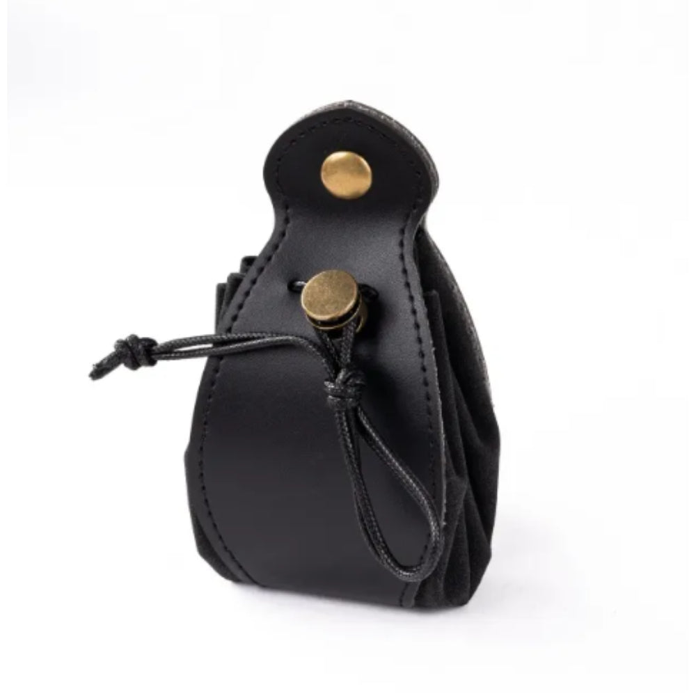 Drawstring Leather Dice Bag