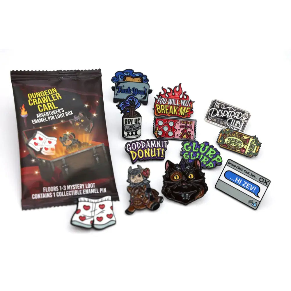 Dungeon Crawler Carl Adventurer’s Pin Loot Box Floors 1-3 - Dice & Dice Supplies