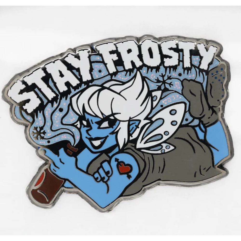 Dungeon Crawler Carl Stay Frosty Enamel Pin - Dice & Dice Supplies
