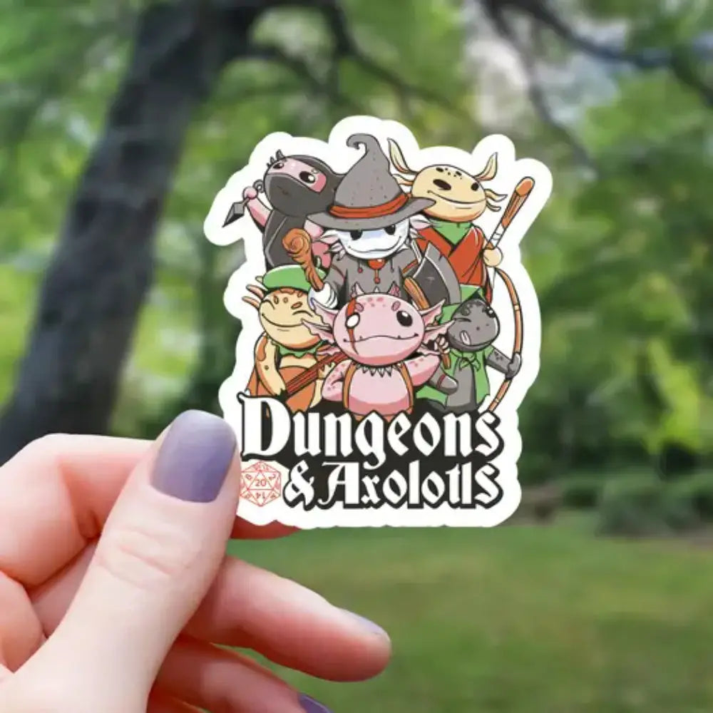 Dungeons and Axolotls Sticker - Gifts
