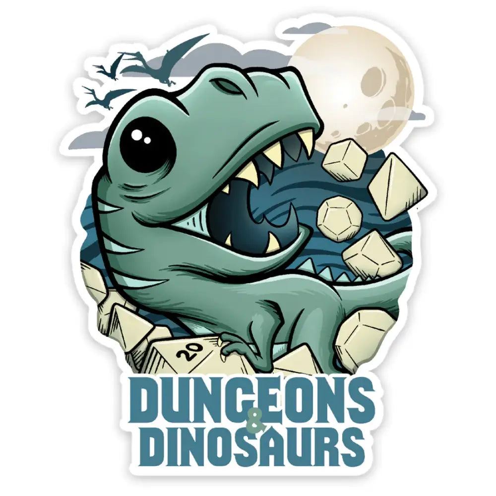 Dungeons and Dinosaurs Sticker Toys & Gifts Forged Gaming   