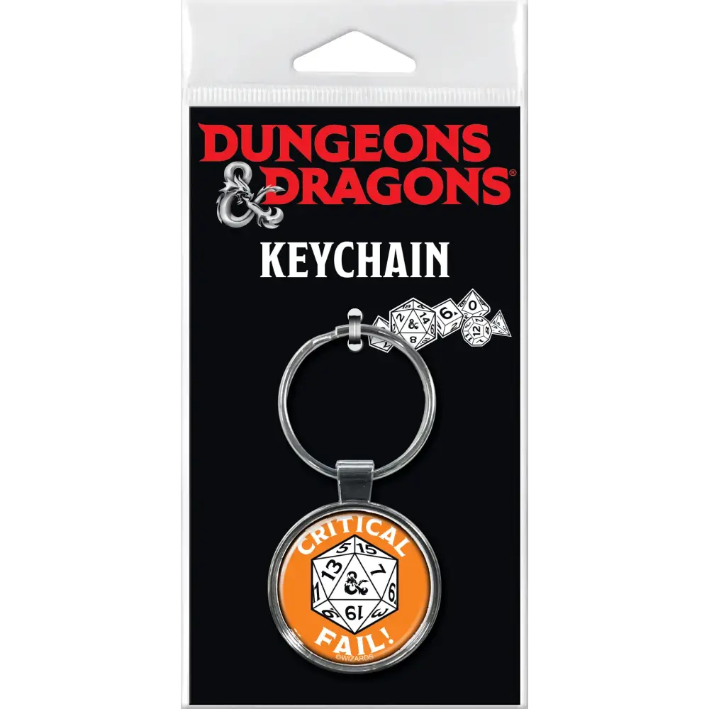 Dungeons and Dragons Critical Fail Keychain Toys & Gifts Ata-Boy   