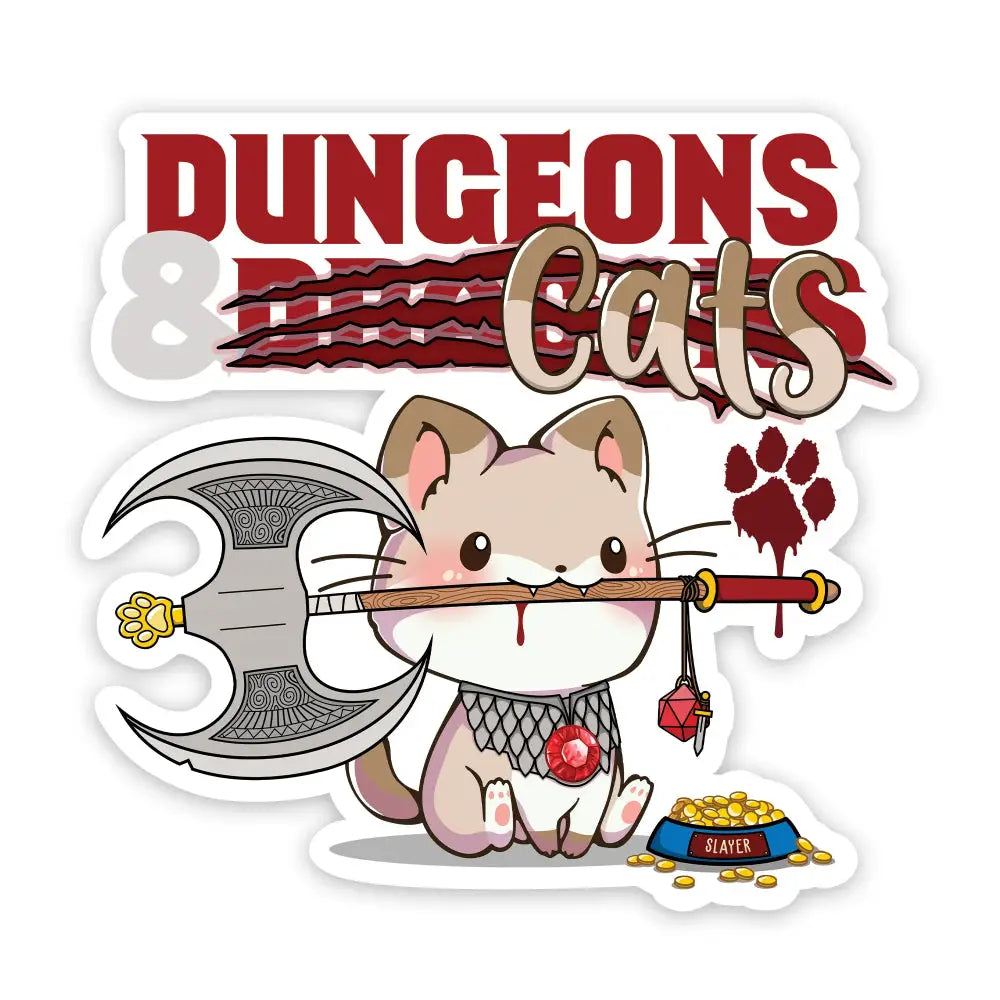 Dungeons & Cats Sticker Toys & Gifts Forged Gaming   