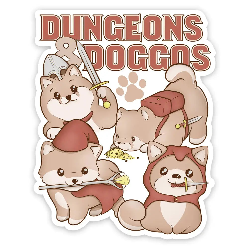 Dungeons & Doggos Sticker Toys & Gifts Forged Gaming   