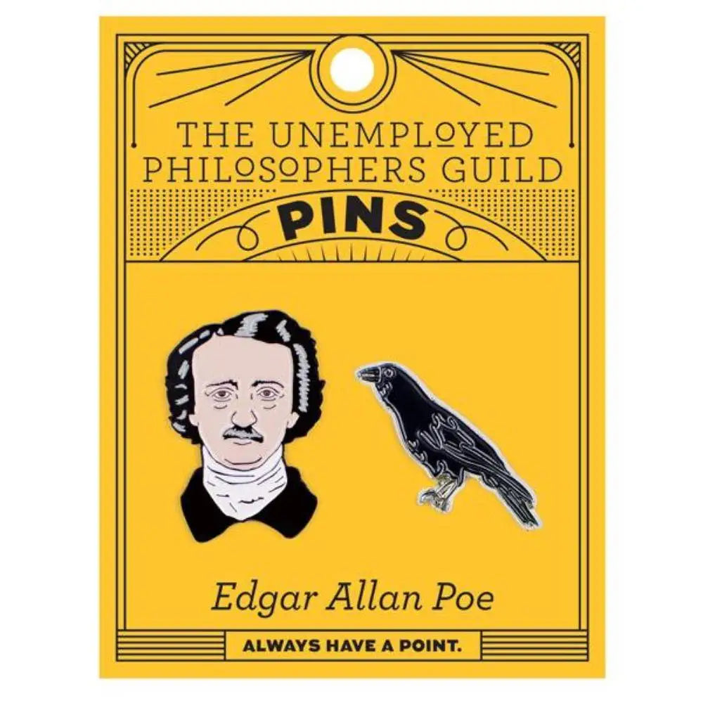 Edgar Allen Poe and Raven Pin Set Toys & Gifts Unemployed Philosopher’s Guild   