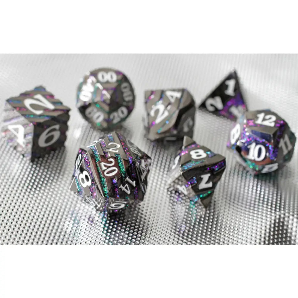 Eldritch Mystery Metal Polyhedral (D&D) Dice Set (7) Dice & Dice Supplies Forged Gaming   