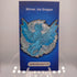 A blue enamel elemental dragon pin featuring a detailed ice dragon with crystalline wings and an icy circular background