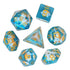 Enchanted Dice Blue Turtle Polyhedral (D&D) Dice Set (7) - Dice & Dice Supplies