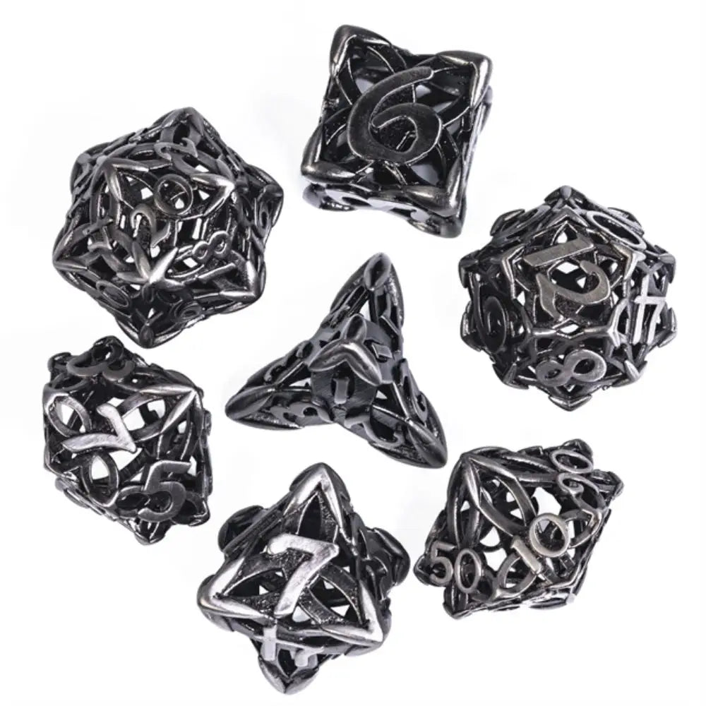 Enchanted Dice Celtic Knot Metal Polyhedral (D&D) Dice Set (7) Dice & Dice Supplies The Haunted Game Cafe   