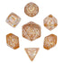 Enchanted Dice Digital Frame Golden Polyhedral (D&D) Dice Set (7) - Dice & Dice Supplies