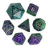 Enchanted Dice Digital Frame Purple & Green Polyhedral (D&D) Dice Set (7) - Dice & Dice Supplies