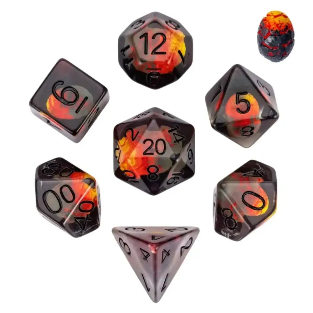 Enchanted Dice Dinosaur Egg Polyhedral (D&D) Dice Set (7) - Dice & Dice Supplies