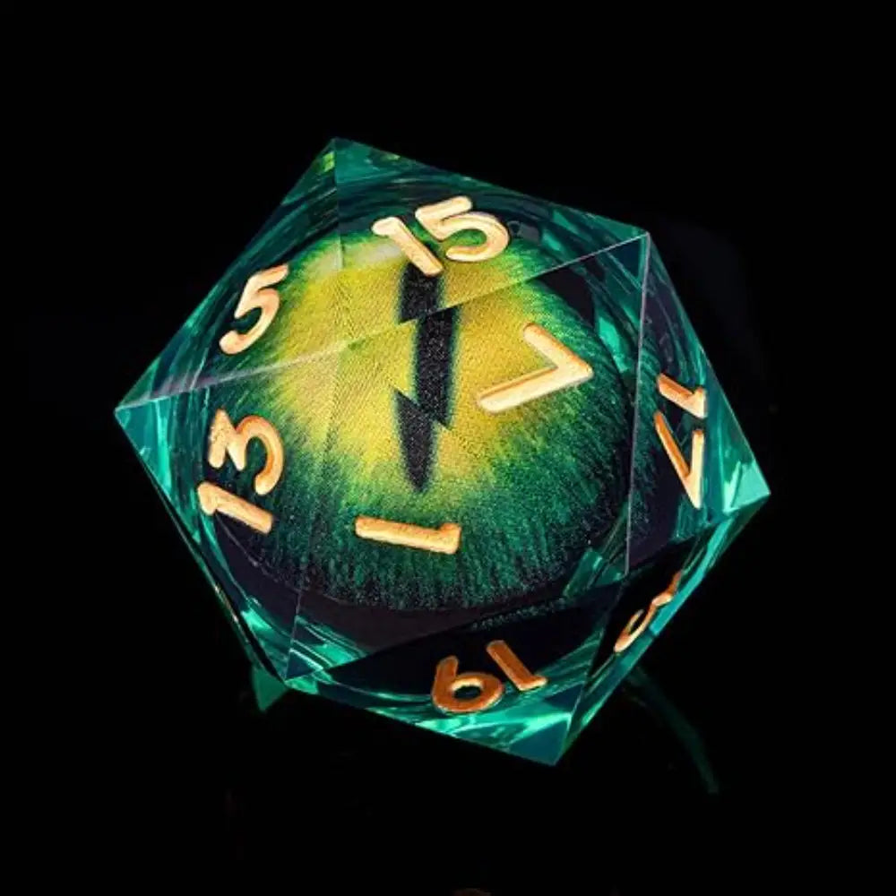 Enchanted Dice How Eye Roll Liquid Core D20 - Green - Dice & Dice Supplies