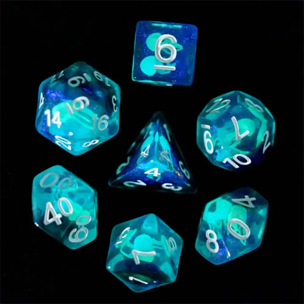 Enchanted Dice Jellyfish Polyhedral (D&D) Dice Set (7) Dice & Dice Supplies The Haunted Game Cafe   