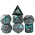 Enchanted Dice Magic Circle Aluminum Polyhedral (D&D) Dice Set (7)