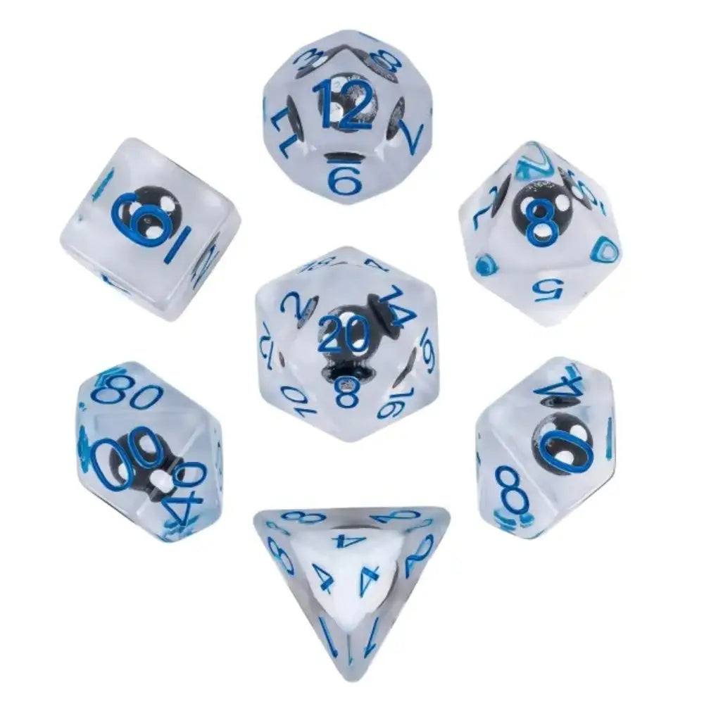 Enchanted Dice Mushrooms Polyhedral (D&D) Dice Set (7) - Black Mushroom - Dice & Dice Supplies