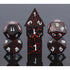 Enchanted Dice Red Cracks in Black Metal Polyhedral (D&D) Dice Set (7) - Dice & Dice Supplies