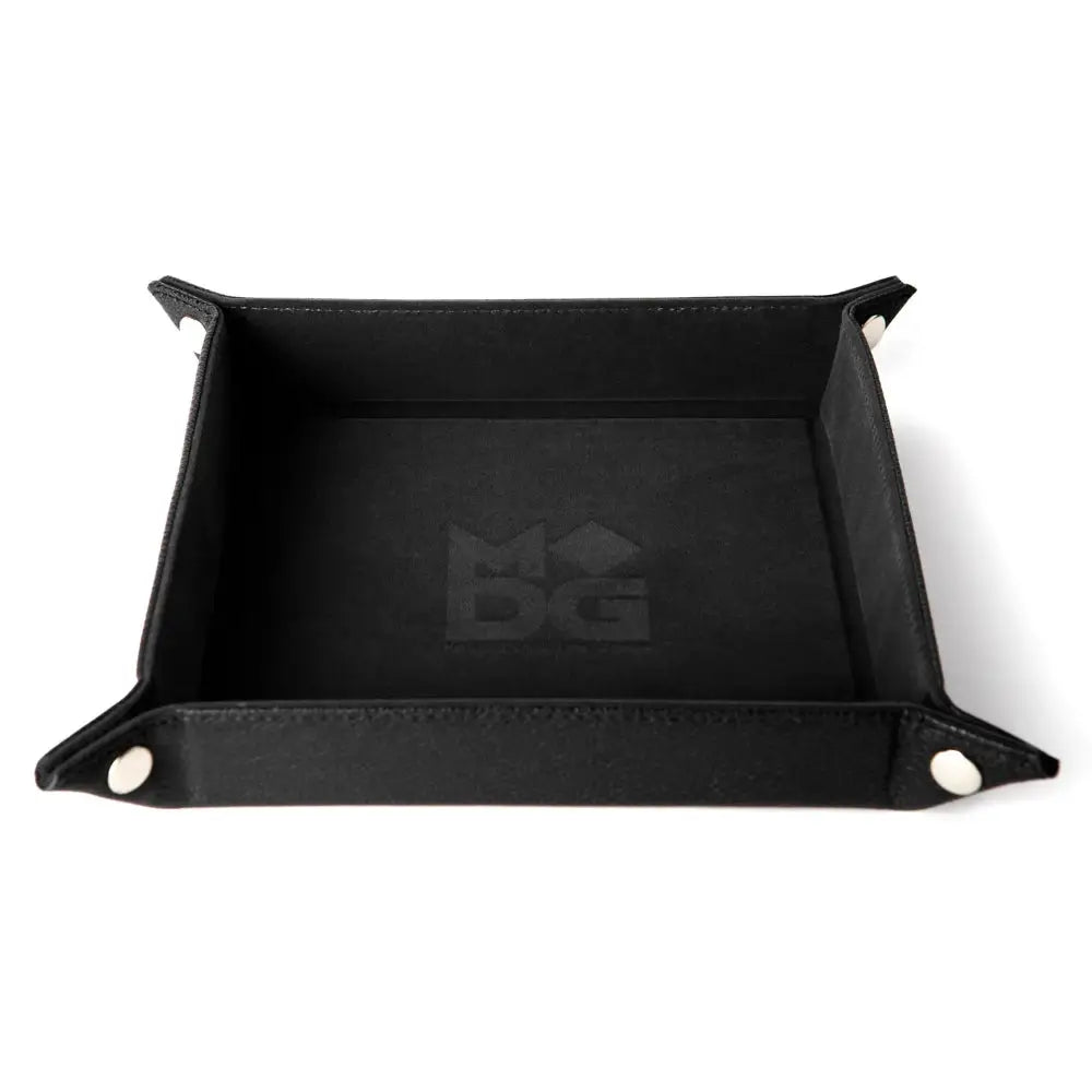 Fanroll Folding Square Dice Tray 10"x10" Dice & Dice Supplies Metallic Dice Games Black  