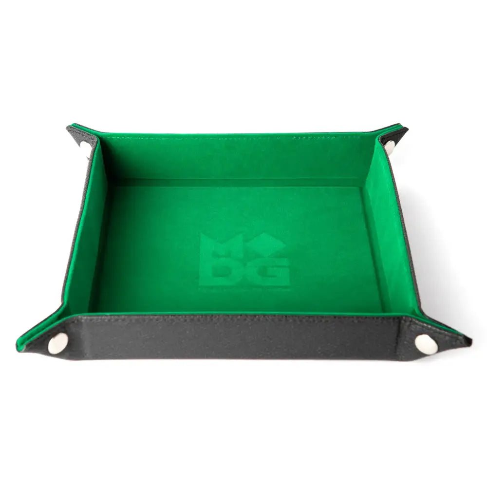 Fanroll Folding Square Dice Tray 10’’x10’’ - Green - Dice & Dice Supplies