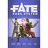 Blue hardcover Fate Core system book with white lettering and illustrated characters for Fate Core RPG gameplay
