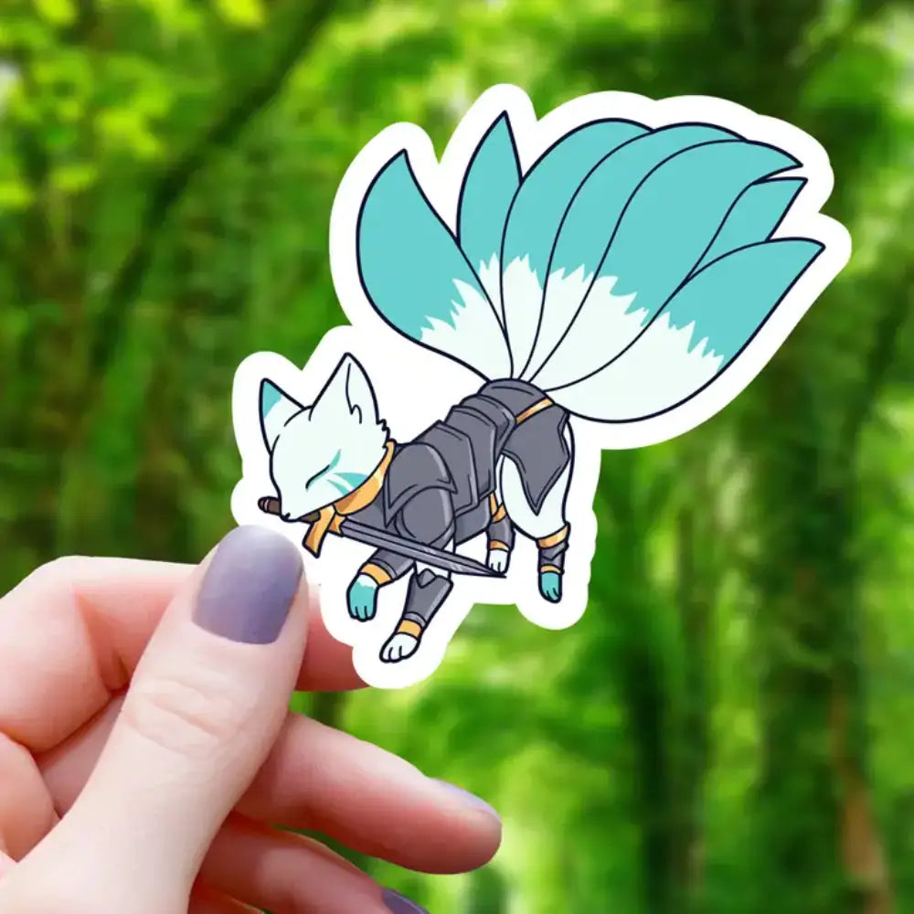 Fighter Kitsune Sticker - Gifts