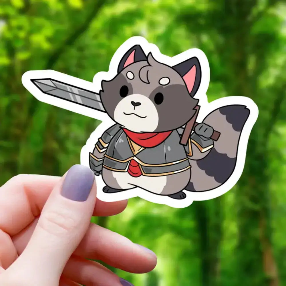 Fighter Raccoon Sticker - Gifts