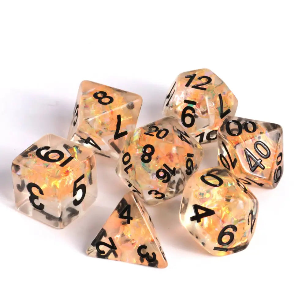 Fire Dance Polyhedral (D&D) Dice Set (7) - Dice & Dice Supplies