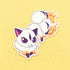 Fire Sabertooth Cat Sticker - Gifts