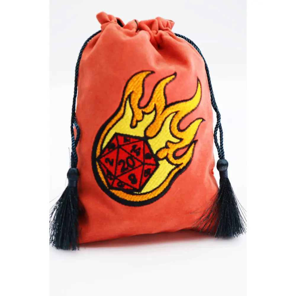 Fireball d20 Dice Bag Dice & Dice Supplies Foam Brain Games   