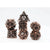 Floral Starburst Metal Polyhedral (D&D) Dice Set (7) - Ancient Bouquet - Dice & Dice Supplies