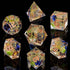 Flower Petal Sharp-Edge Resin Polyhedral (D&D) Dice Set (7) - Dice & Dice Supplies