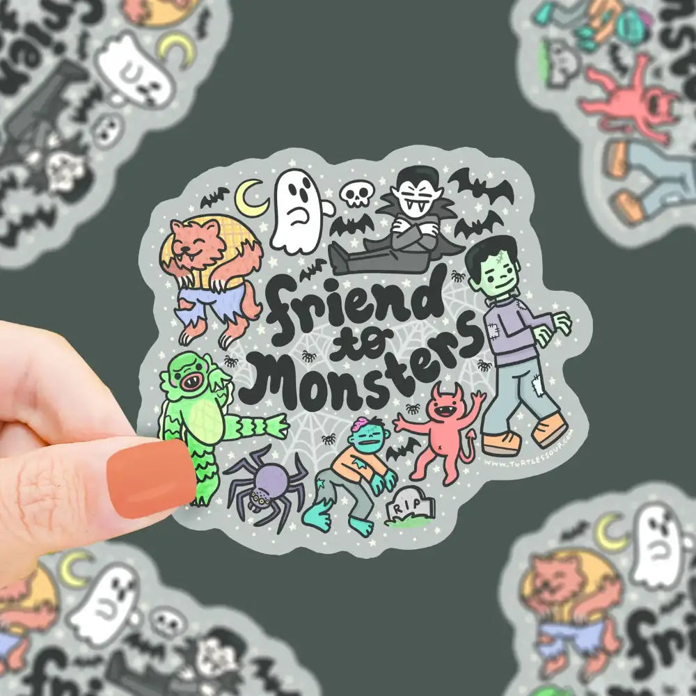 Friend to Monsters Sticker - Toys & Gifts