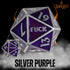 Fuck Yeah Metal D20 - Silver Purple - Dice & Dice Supplies