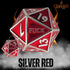 Fuck Yeah Metal D20 - Silver Red - Dice & Dice Supplies